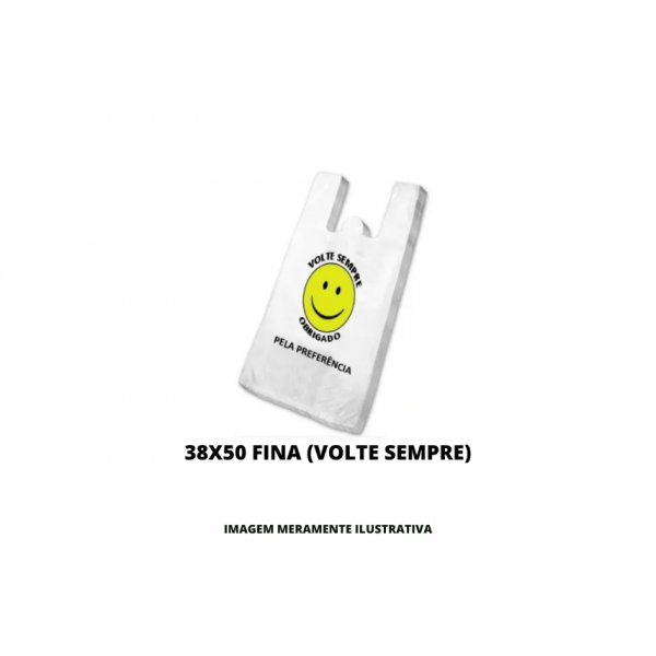 SACOLA PLASTICA - FINA - 2kg 40X50 - VOLTE SEMPRE